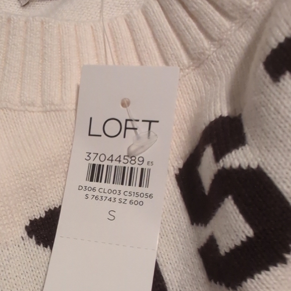 NWT Varsity Tennis Lacrosse Women's Cream Crew Neck Loft Sweater Small - Picture 4 of 5